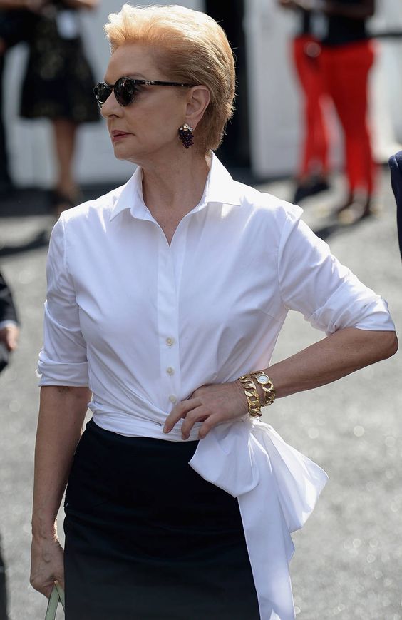 Camisa blanca fashion de carolina herrera